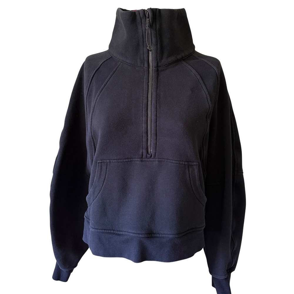 Lululemon Scuba Funnel Neck Half Zip Black Medium Large